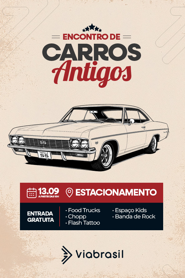 ENCONTRO DE CARROS SETEMBRO 2026 no ViaBrasil Pampulha