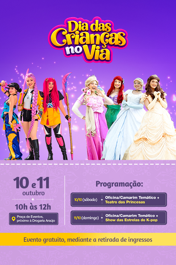 Dia das Crianças no Via no ViaBrasil Pampulha